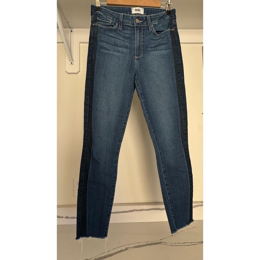 Paige Jeans Hoxton‎ Ankle Two-Tone Medium Wash Size 28